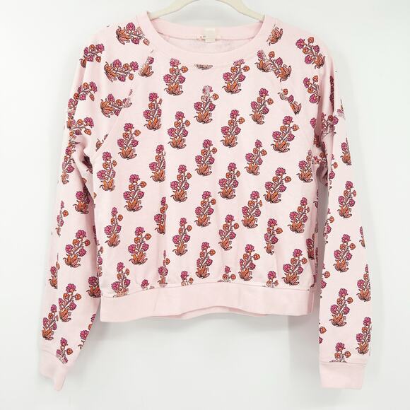J. Crew Crewcuts Girls Lounge Raglan Crewneck Floral Graphic Sweatshirt Size XL - Picture 2 of 8